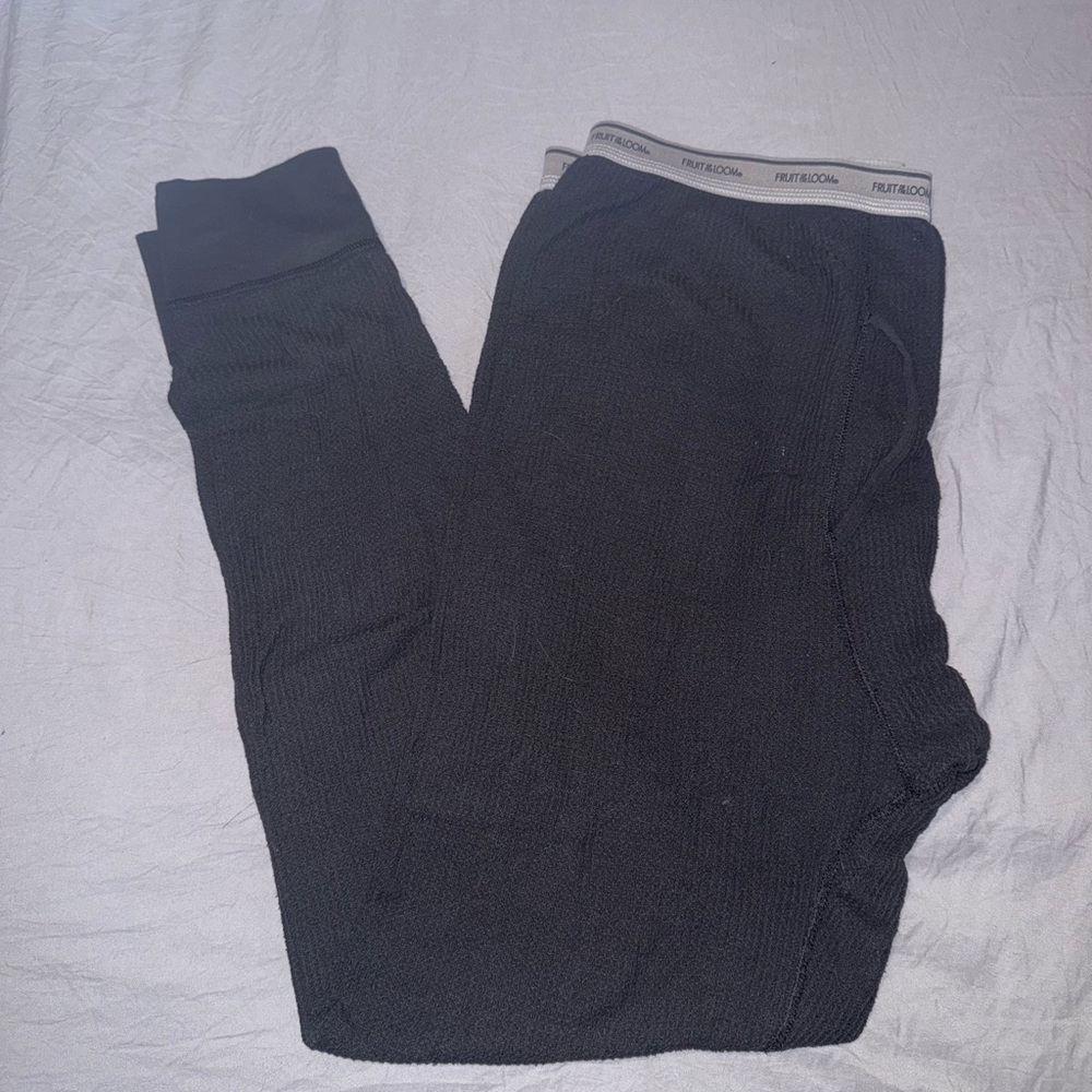 Fruit of the Loom Black Longjohns
